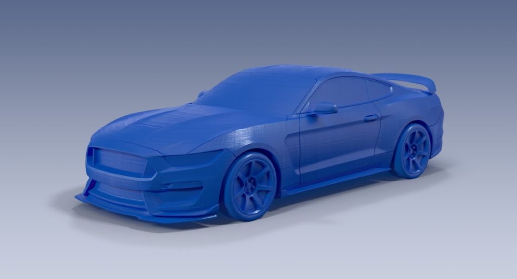 3D printed model of the Ford Shelby GT350 Mustang from the Ford 3D Store.